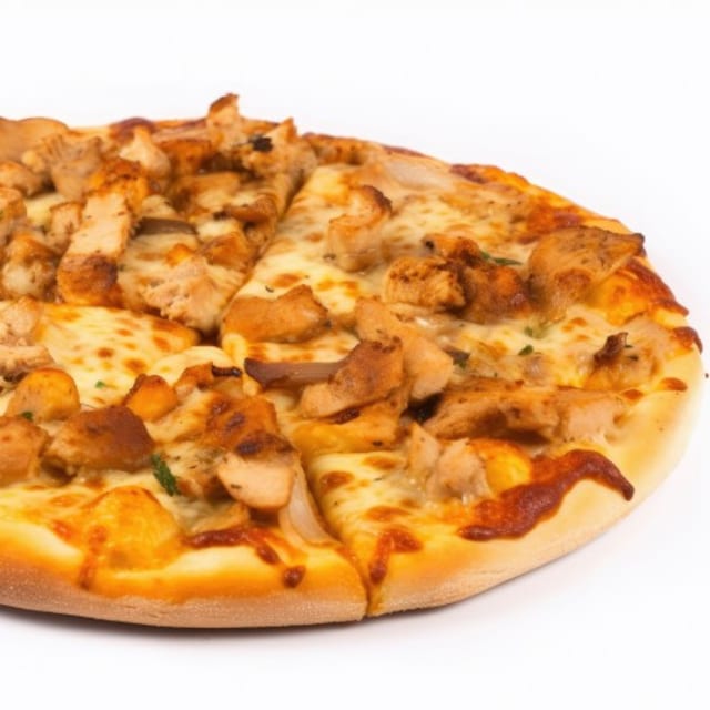 Chicken Alfredo Pizza.