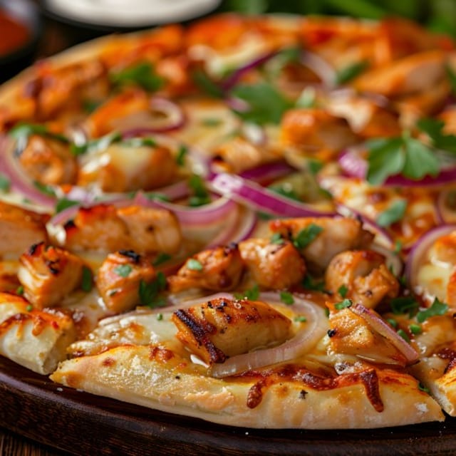Garlic Chicken Pizza.